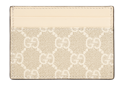 Gucci GG Card Holder, &pound;120, Accessories, Cream, Canvas/Leather, Front view